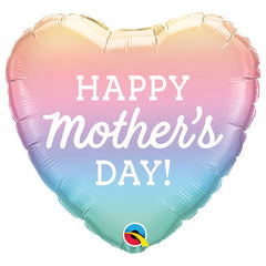 Qualatex Happy Mother's Day Heart Foil Balloons - ardor