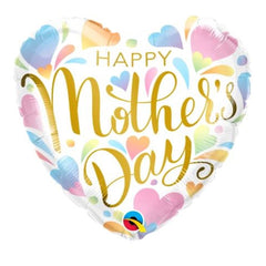 Qualatex Happy Mother's Day Heart Foil Balloons - ardor