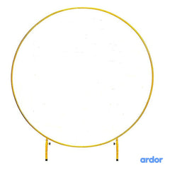 Round Golden Metal Balloon Arch Backdrop - ardor