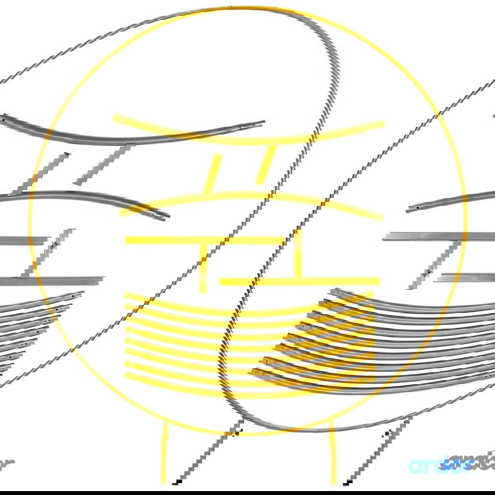 Round Golden Metal Balloon Arch Backdrop - ardor