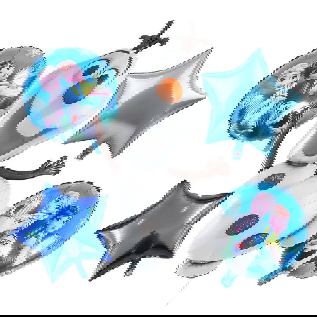 Snow Man Foil Balloons 5 PCs Set