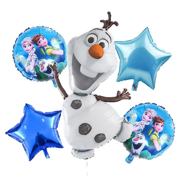 Snow Man Foil Balloons 5 PCs Set