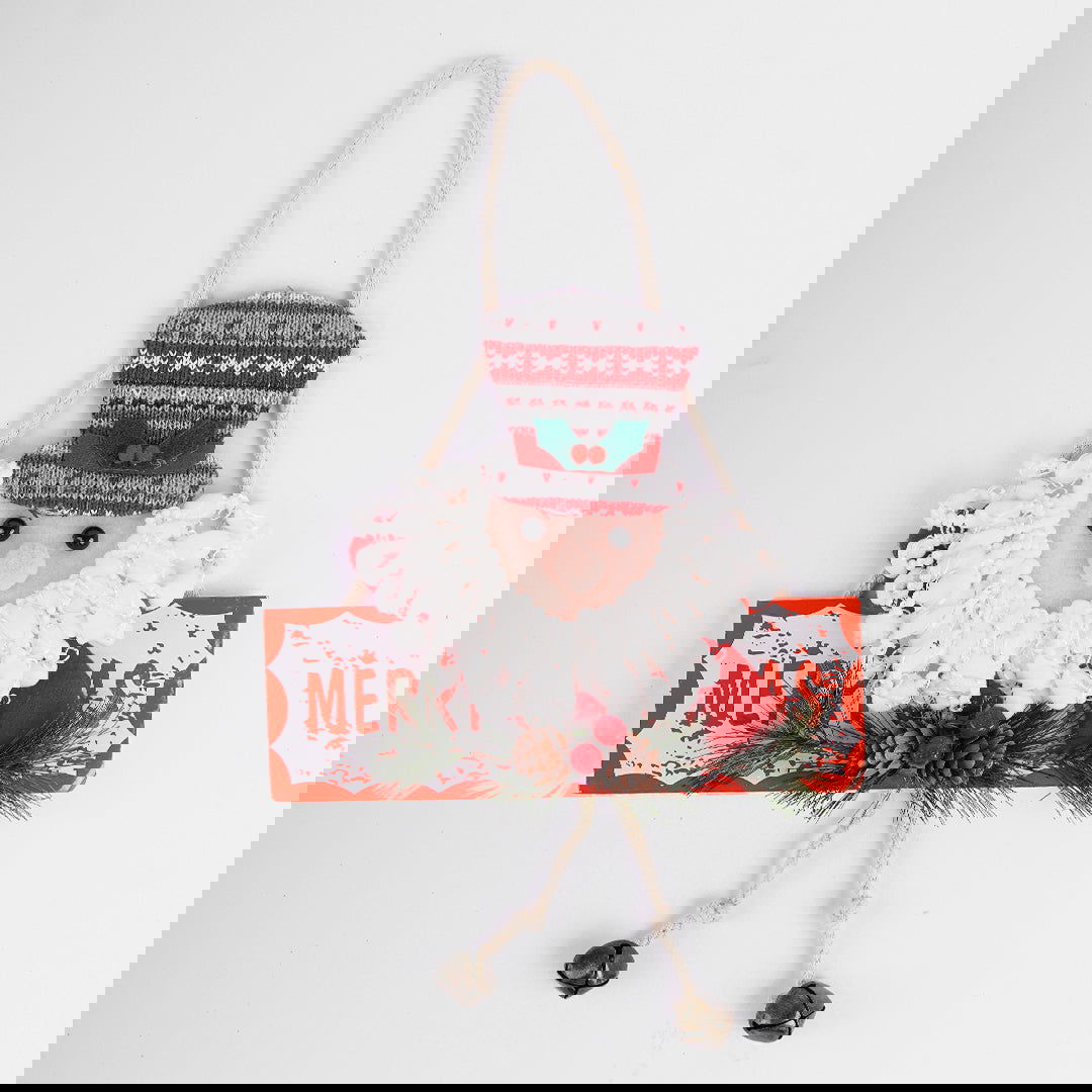 Snow Man & Santa Claus 1 Pcs Hanging for Christmas Party Decor - ardor