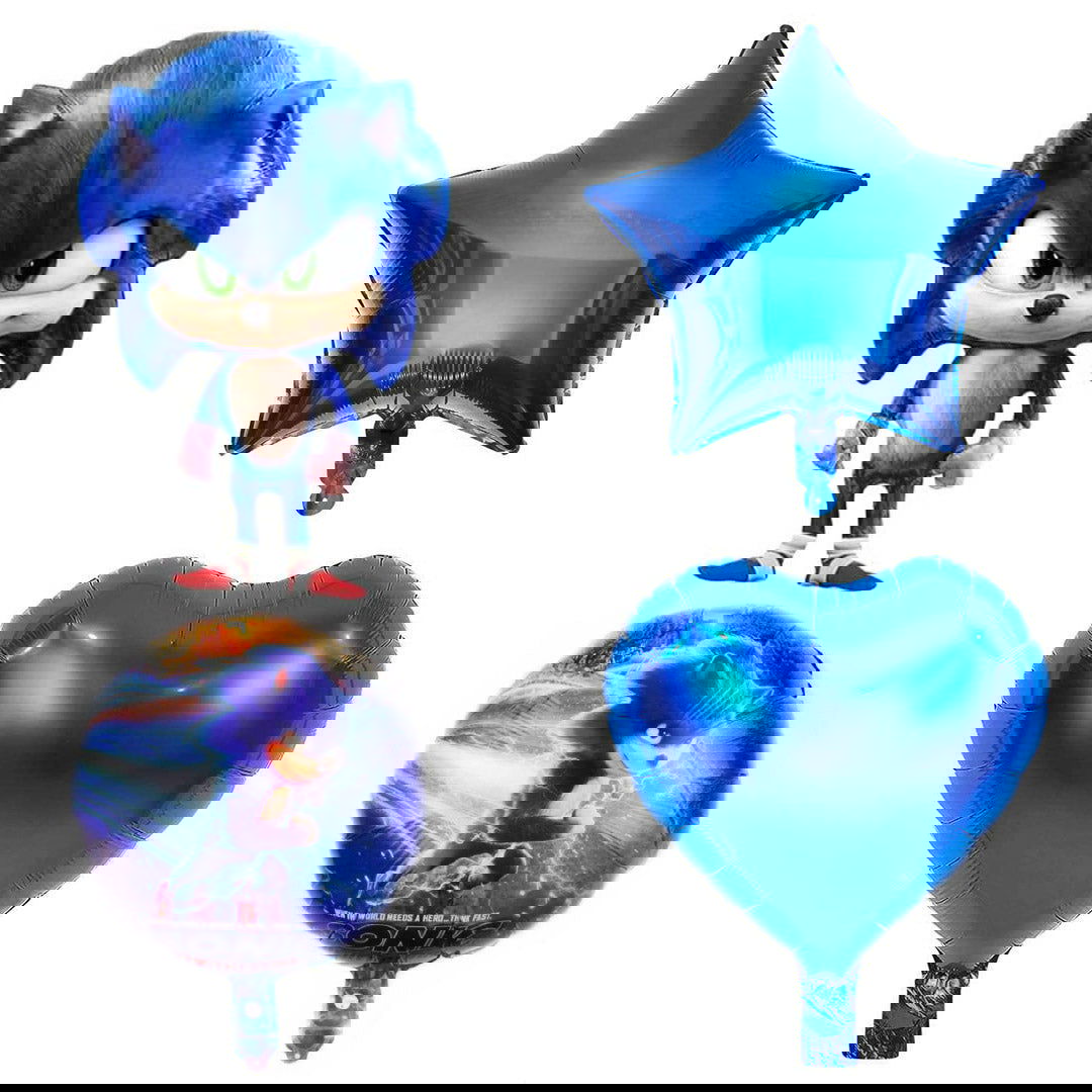 Sonic Foil Balloons 5 Pcs  Set