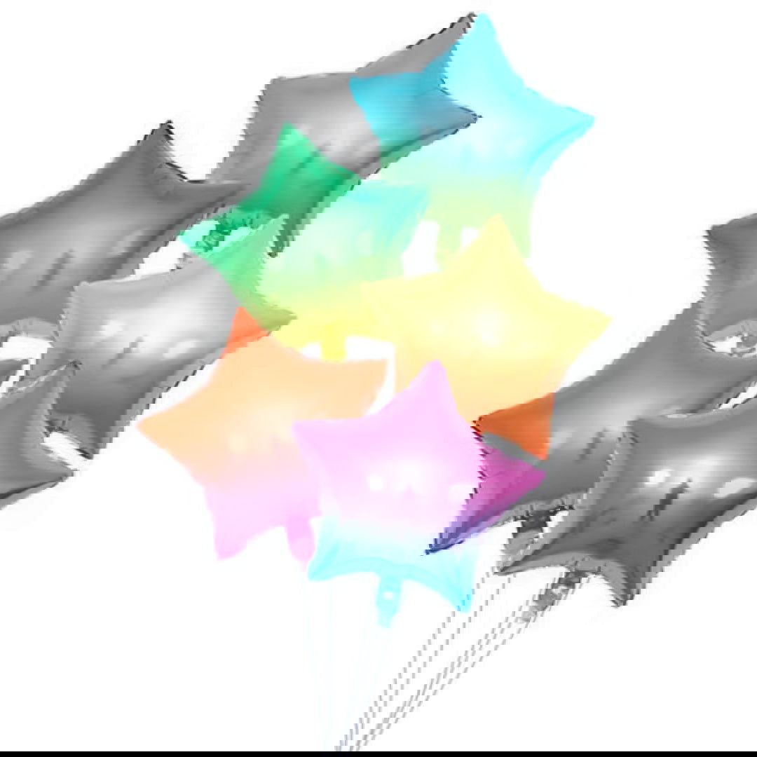 Star Foil Balloons 5 Pcs Set