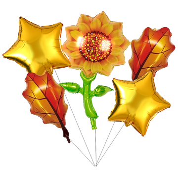 Sunflower 5 Pcs Foil Balloons Set - ardor