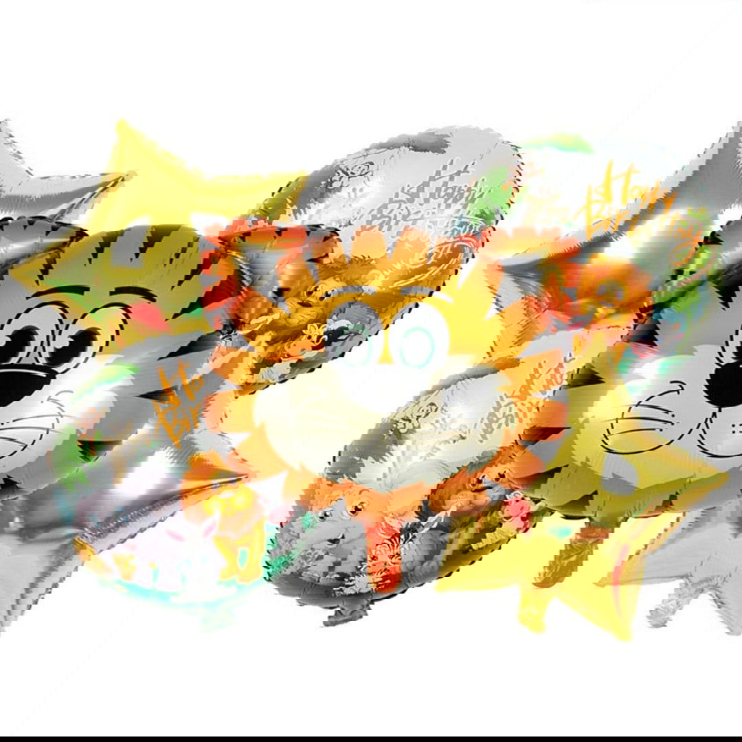 Tiger  Foil Balloons 5 Pcs Set