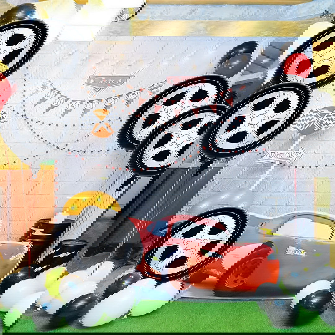 Wheel Foil Balloons 5 Pcs Set