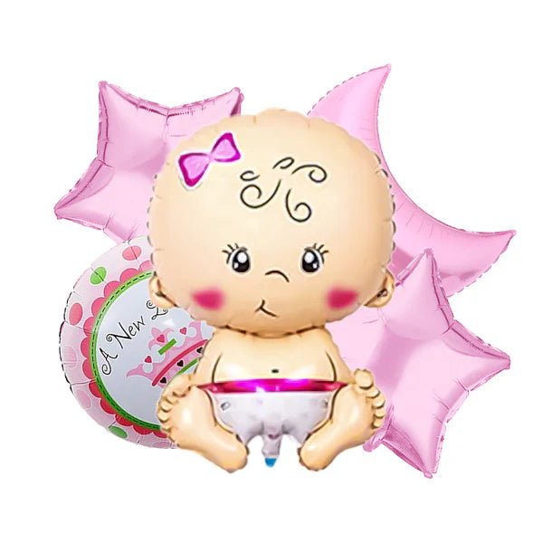 A New Little Princess – 5 Pcs Foil Balloon Set (It’s a Girl) - aliakbardecoration