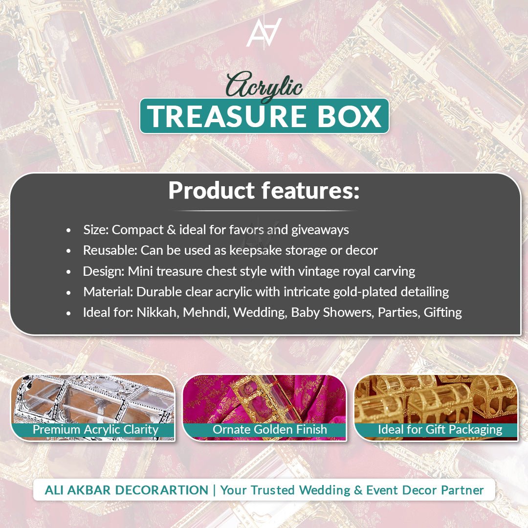 Acrylic Treasure Box - Storage and Display Boxes - aliakbardecoration