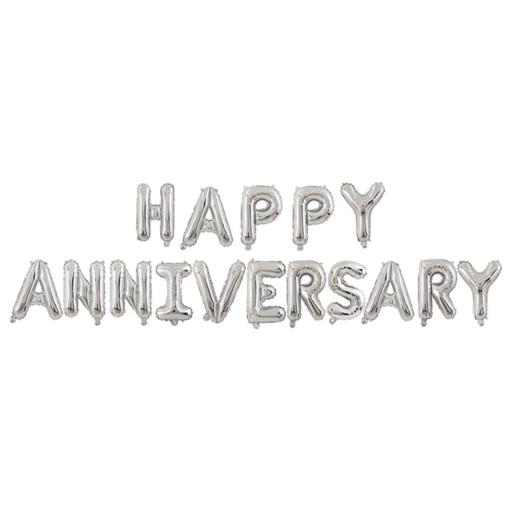 Anniversary Foil Balloon Silver Color - aliakbardecoration