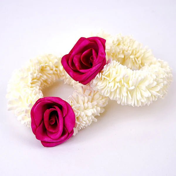 Artificial Floral Gajra Bangles – Set of 2 (6 Colors Available) - aliakbardecoration