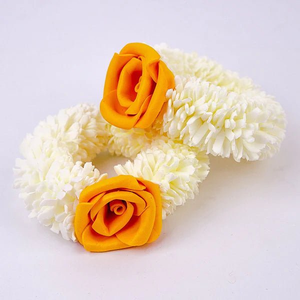 Artificial Floral Gajra Bangles – Set of 2 (6 Colors Available) - aliakbardecoration