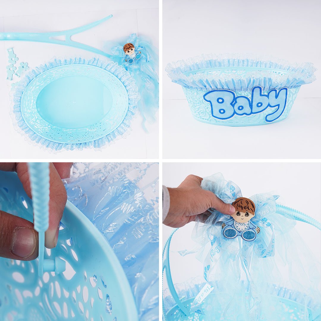 Baby Boy & Baby Girl Basket for Baby Shower - aliakbardecoration