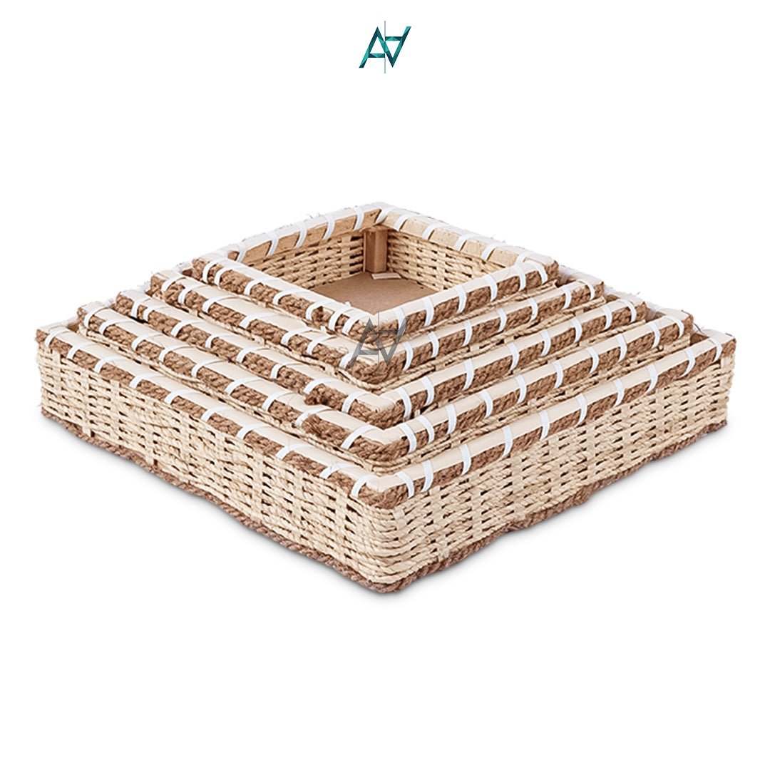 Beidge Square Jute Storage Basket for Home or Gifting - aliakbardecoration