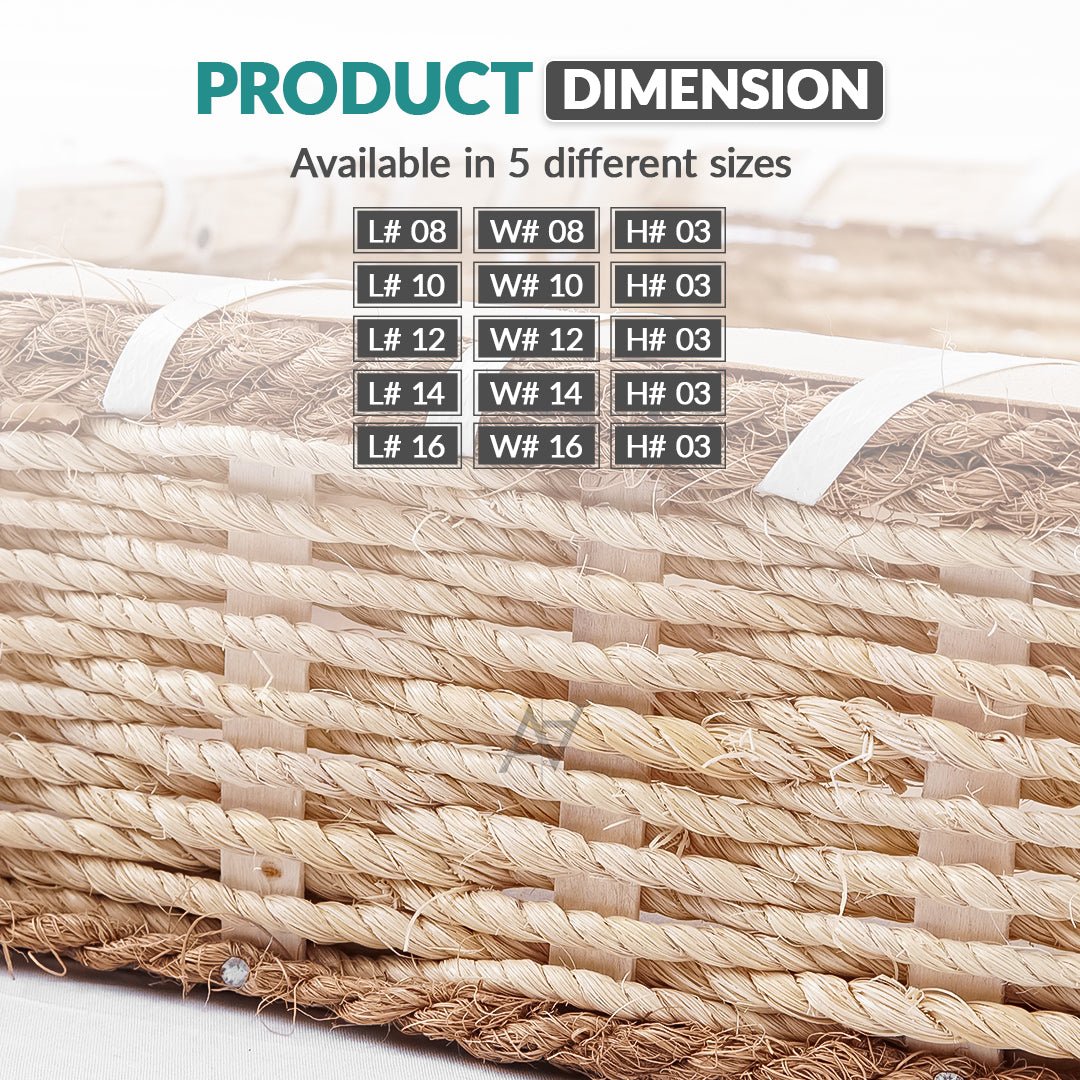 Beidge Square Jute Storage Basket for Home or Gifting - aliakbardecoration
