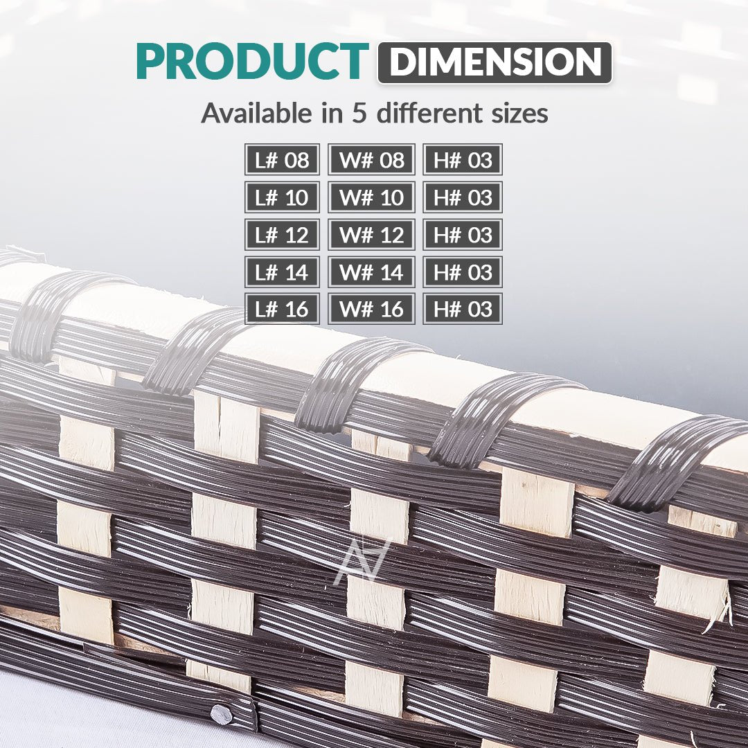 Brown Square Cane Basket for Home or Gifting - aliakbardecoration