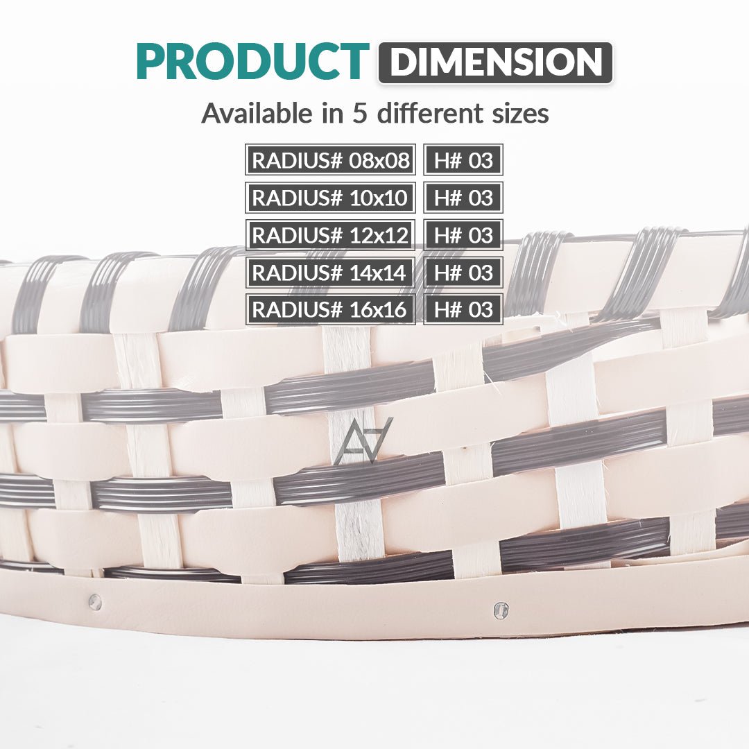 Brown & White - Round Cane Serving & Storage Tray for Home Decor - aliakbardecoration