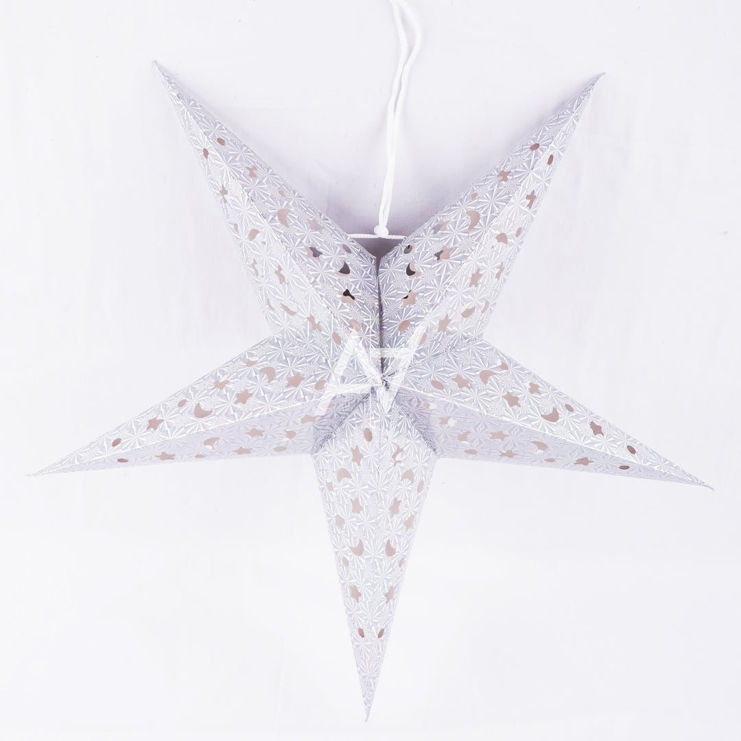 Christmas 5 - Point Hanging Star – Red / Gold / White - aliakbardecoration