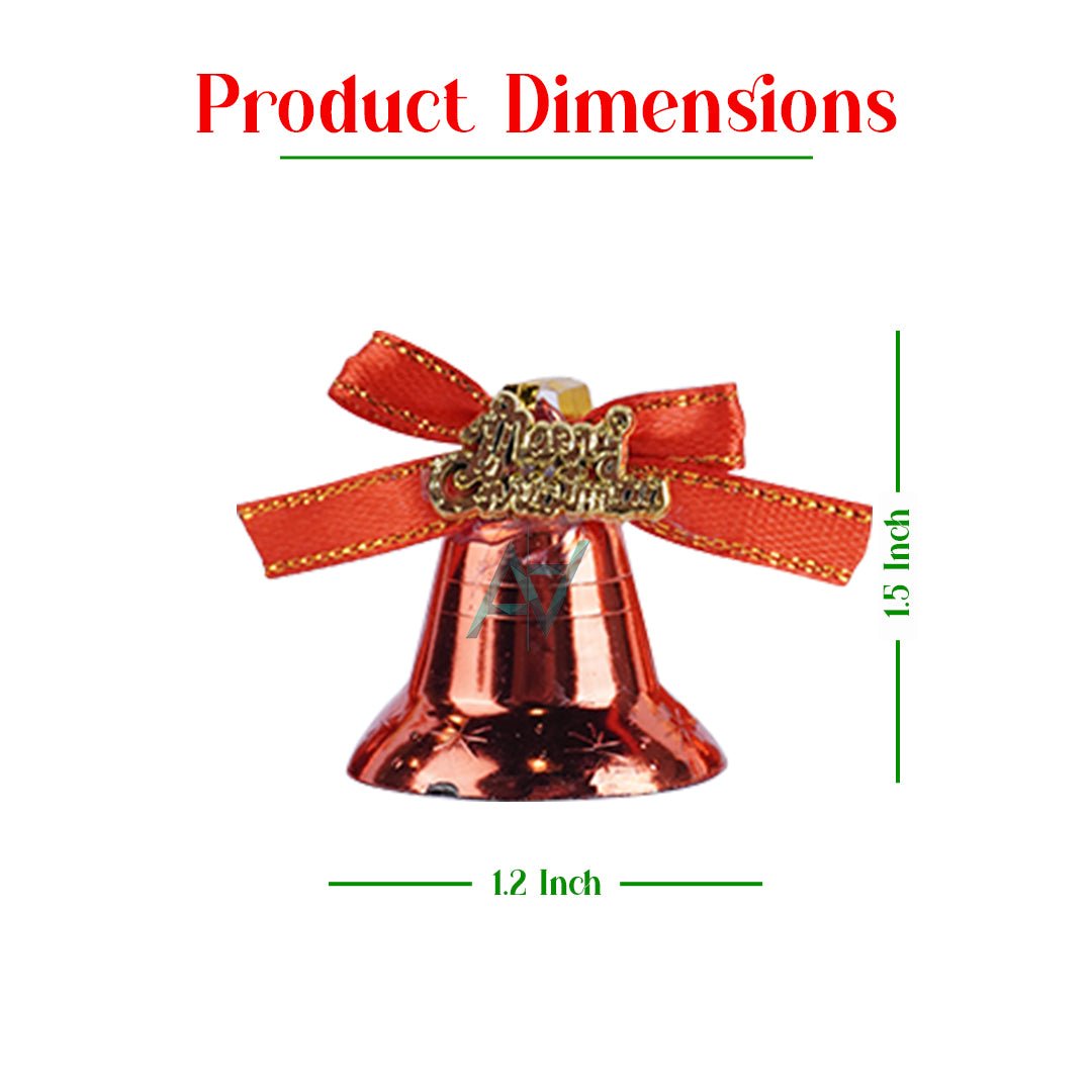 Christmas Bell Hanging – Set of 12 (Red) - aliakbardecoration