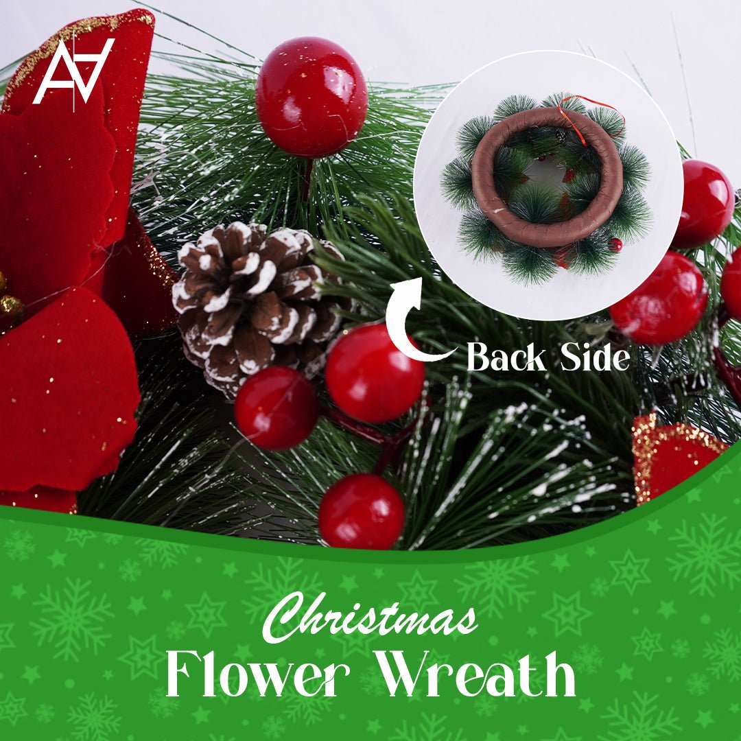 Christmas Poinsettia Wreath - aliakbardecoration