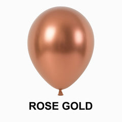Pack of 50 - Rose Gold 10 Inch Chrome Balloon