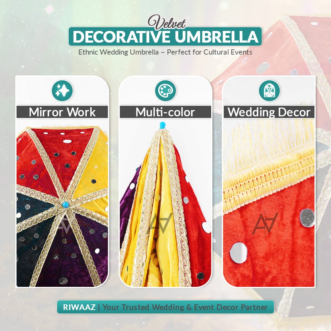 Decorative Velvet Umbrella - aliakbardecoration