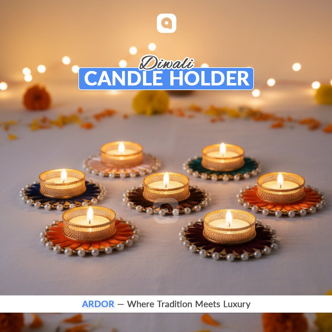 Diwali Satin Candle Holder - aliakbardecoration