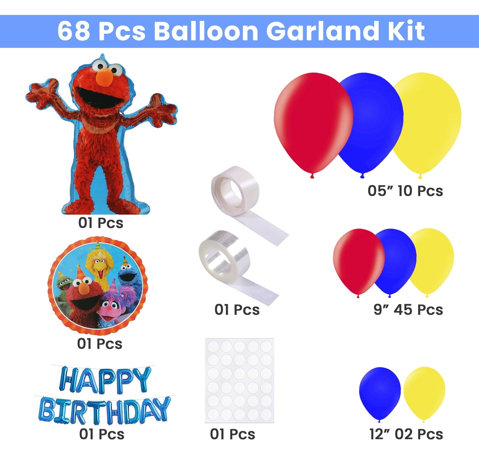 Elmo's World Theme Balloon Kit - aliakbardecoration