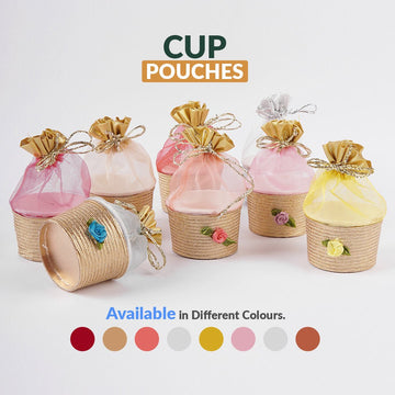 Fancy Cup Organza Pouches - aliakbardecoration