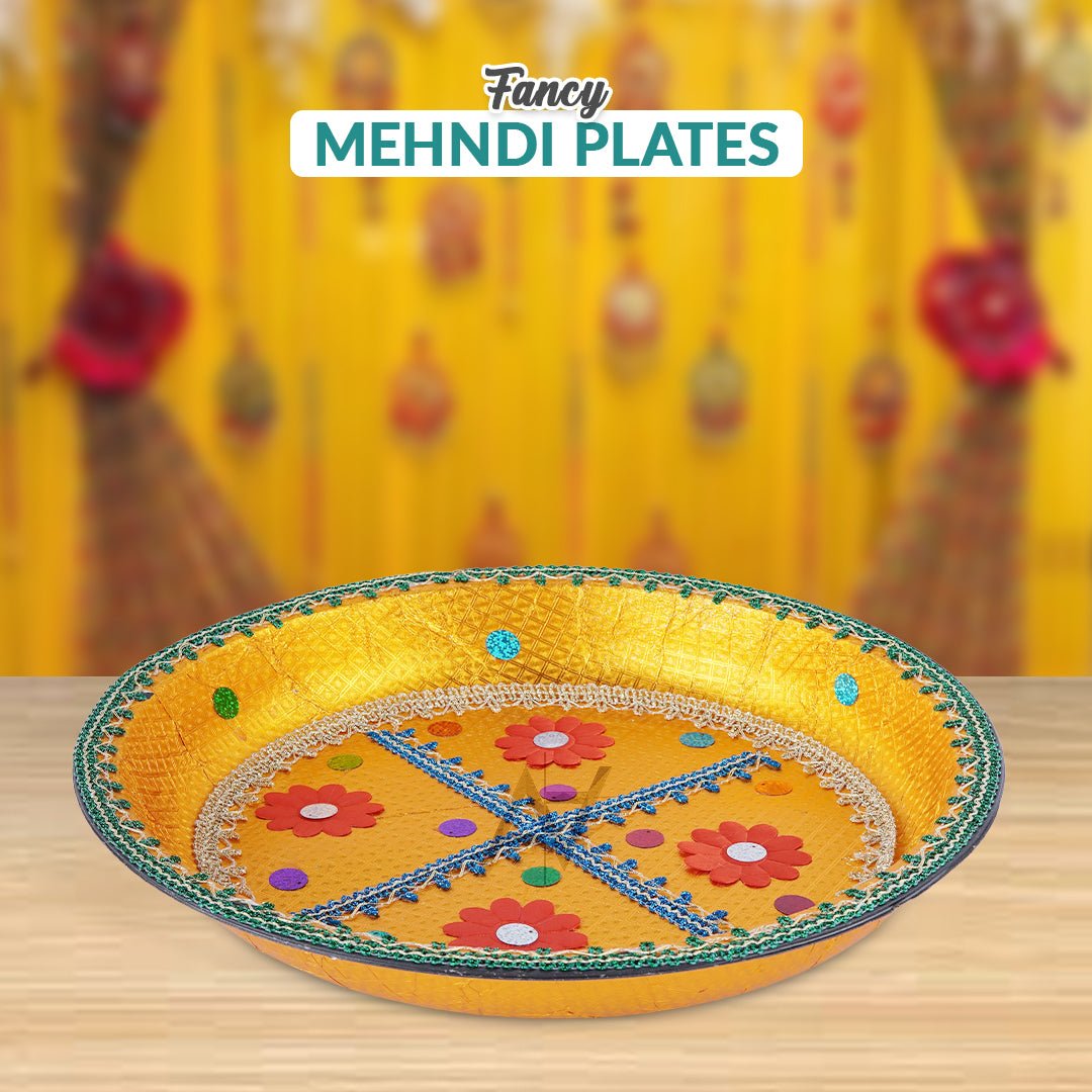 Fancy Mehndi Plates - aliakbardecoration