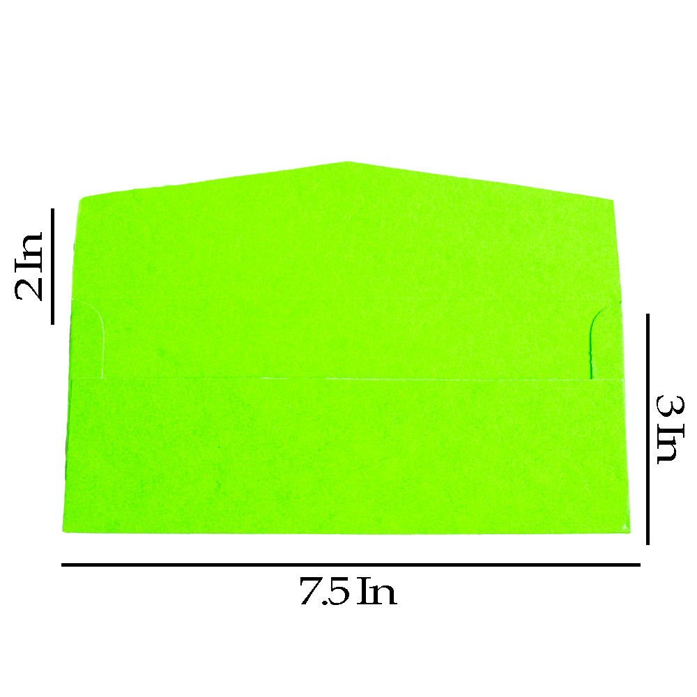 Fluorescent Green Eid Envelopes - aliakbardecoration