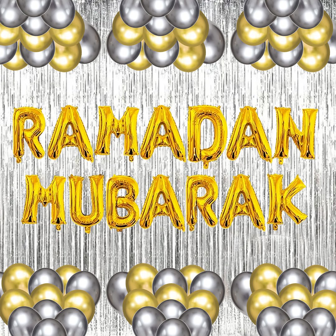 Golden & Silver Ramadan Balloon Kit Bundle - aliakbardecoration
