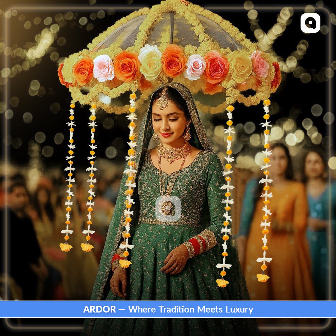 Handcrafted Wedding Decorative Umbrella – Traditional Embellished Design - aliakbardecoration