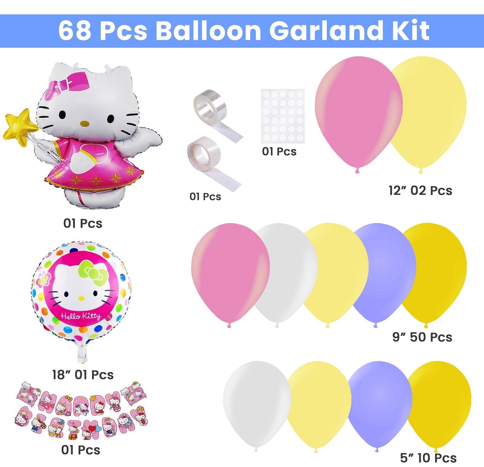 Hello Kitty Theme Balloon Kit - aliakbardecoration
