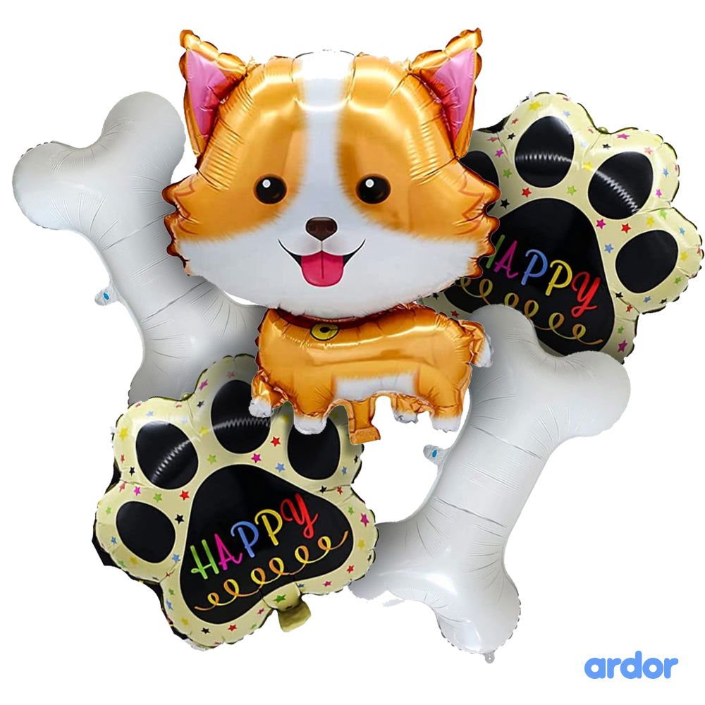 Husky Dog Foil Balloon 5 Pcs Set - aliakbardecoration