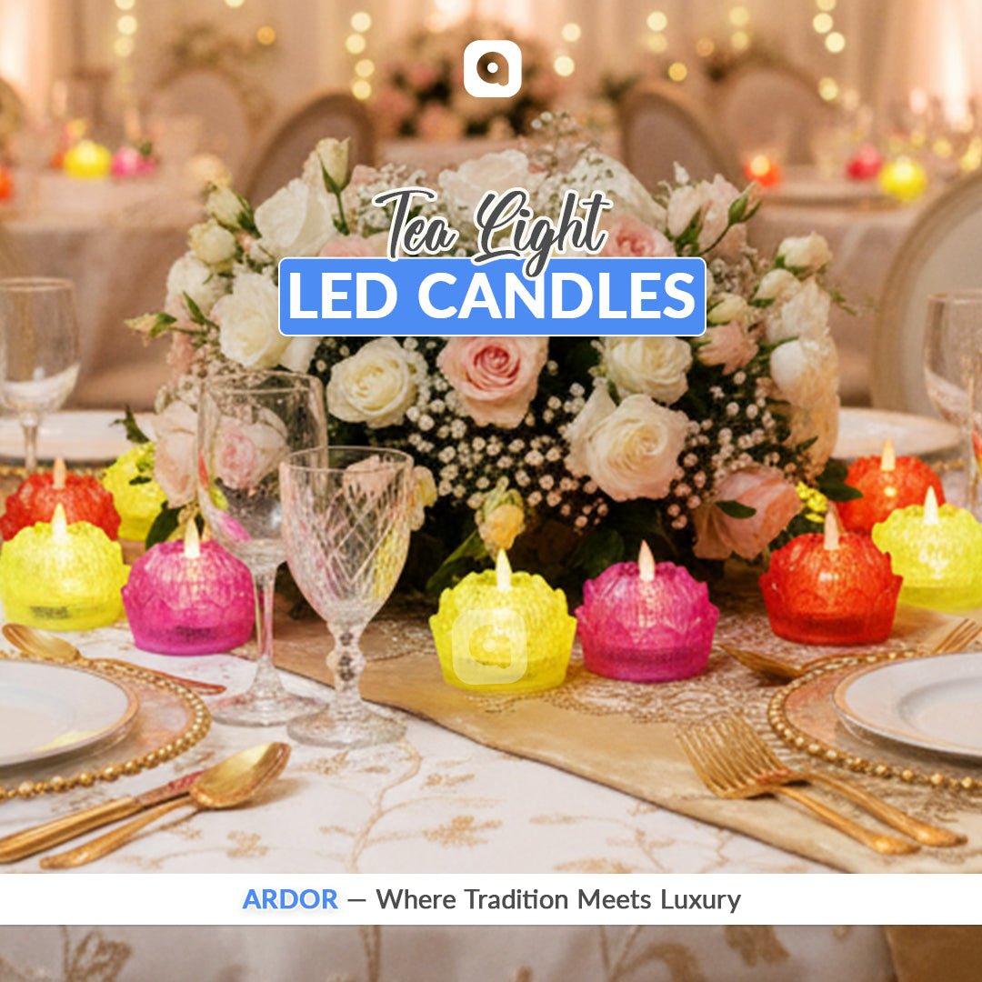 LED Decorative Tea Light Candles – 6 Pcs Colorful Set for Home & Events - aliakbardecoration