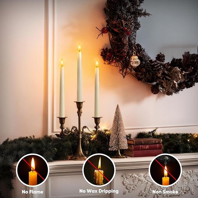 LED Flameless Flickering Candles – Small, Medium & Large (3 Sizes) - aliakbardecoration