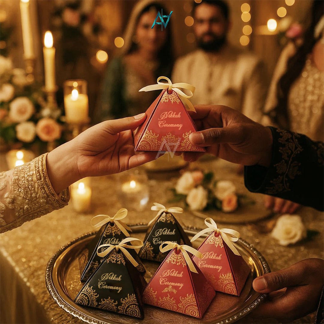 Nikkah Bid Pyramid Pouches - aliakbardecoration
