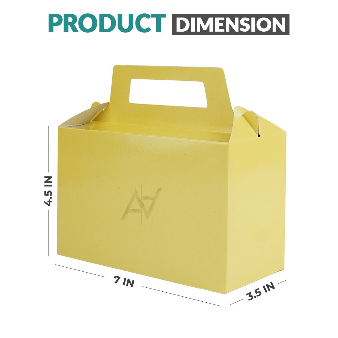 Pack of 10 - Baby Yellow Goodie Boxes | Perfect for Parties & Events – Ali Akbar Decoration - aliakbardecoration