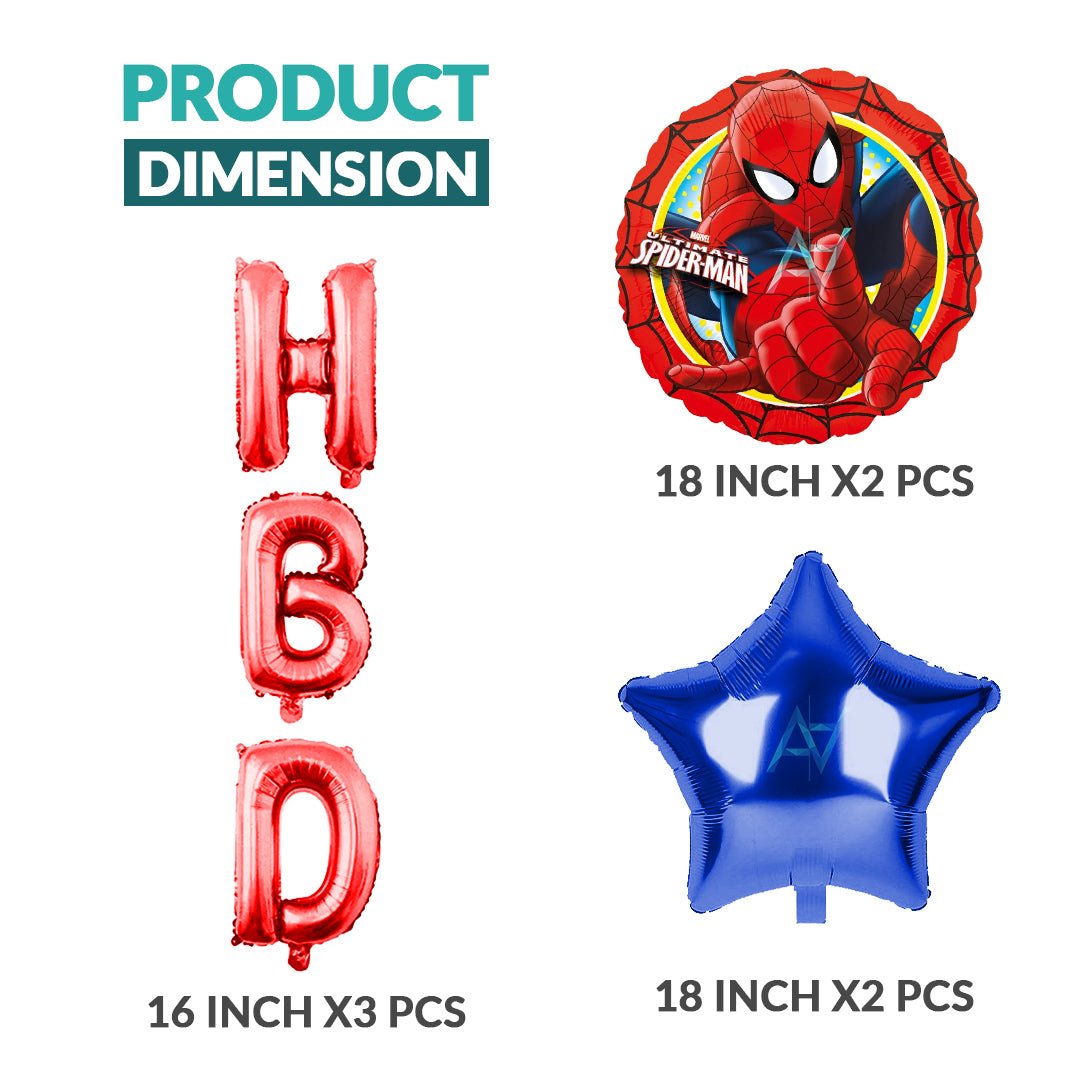 Pack of 10 - HBD Foil Balloons - 7 pcs foil balloons Set - Ali Akbar decoration - aliakbardecoration