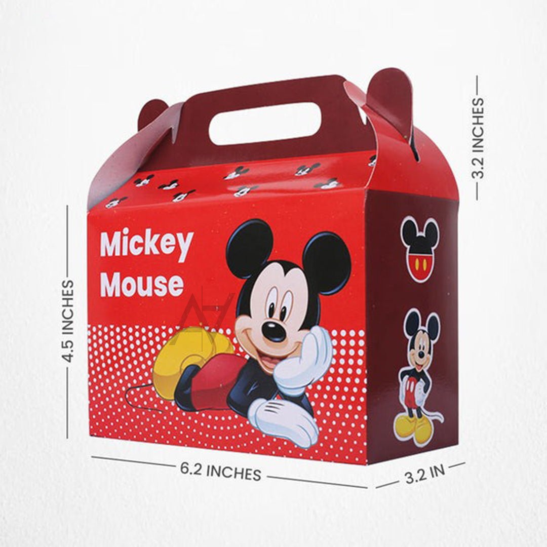 Pack of 10 - Mickey Mouse Theme Goodie Boxes - Ali Akbar Decoration - aliakbardecoration