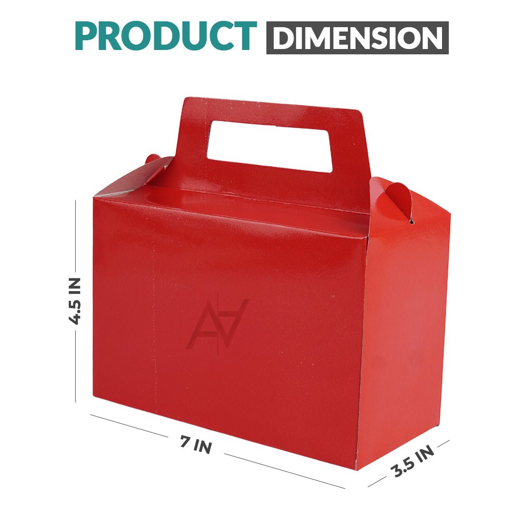 Pack of 10 - Red Goodie Boxes | Perfect for Parties & Events – Ali Akbar Decoration - aliakbardecoration