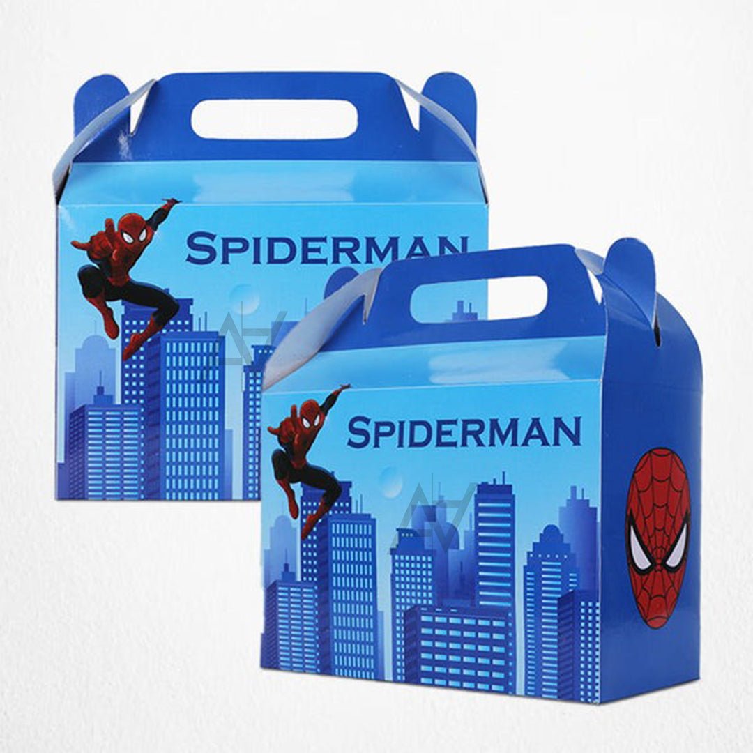 Pack of 10 - Spider Man Theme Goodie Boxes - Ali Akbar Decoration - aliakbardecoration