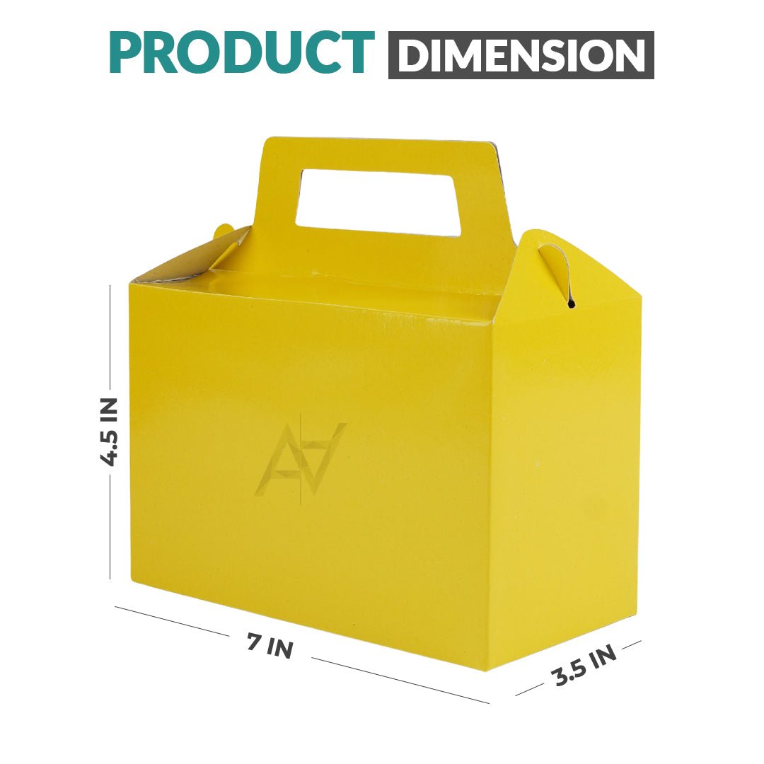 Pack of 10 - Standard Yellow Goodie Boxes | Perfect for Parties & Events – Ali Akbar Decoration - aliakbardecoration