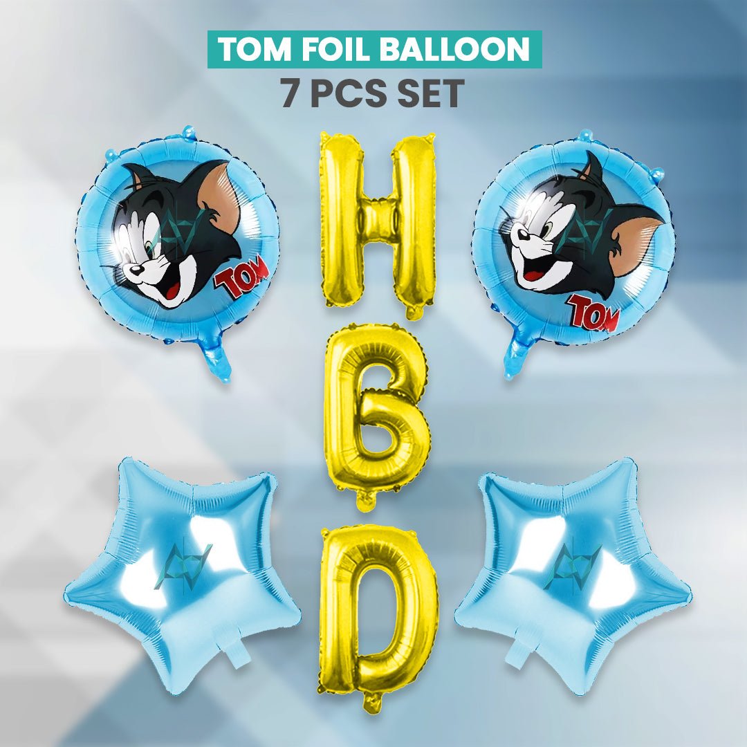 Pack of 10 - TOM Foil Balloons - 5 pcs Set - Ali Akbar decoration - aliakbardecoration
