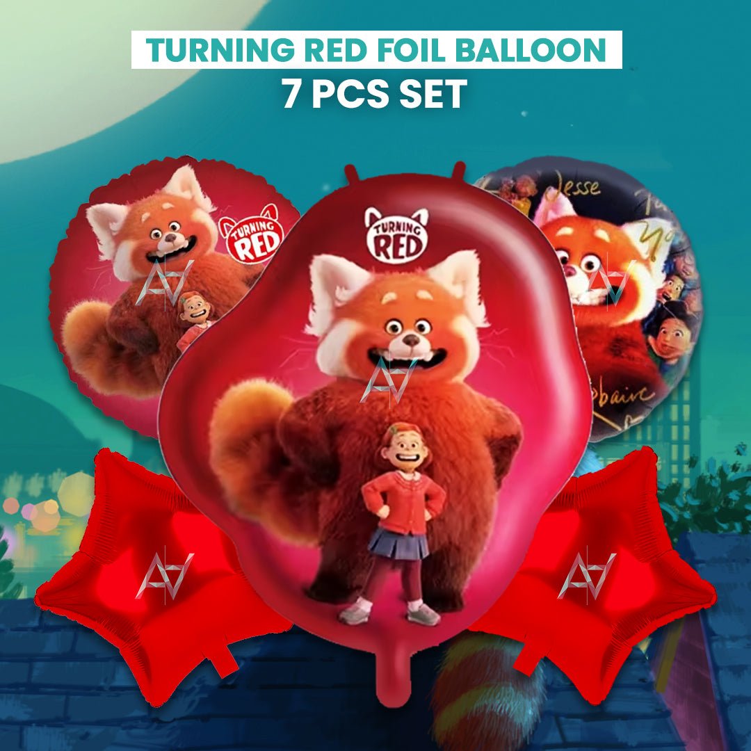 Pack of 10 - Turning Red foil balloon - 5 pc Set - Ali Akbar decoration - aliakbardecoration