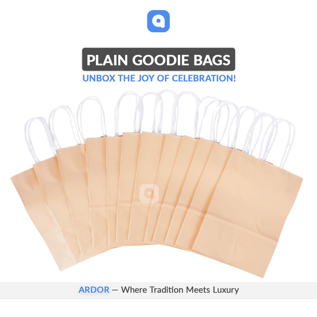 Pack of 12 – Plain Goodie Bags for Parties & Events - aliakbardecoration