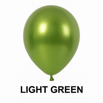 Pack of 50 - Light Green 10 Inch Chrome Balloon - aliakbardecoration