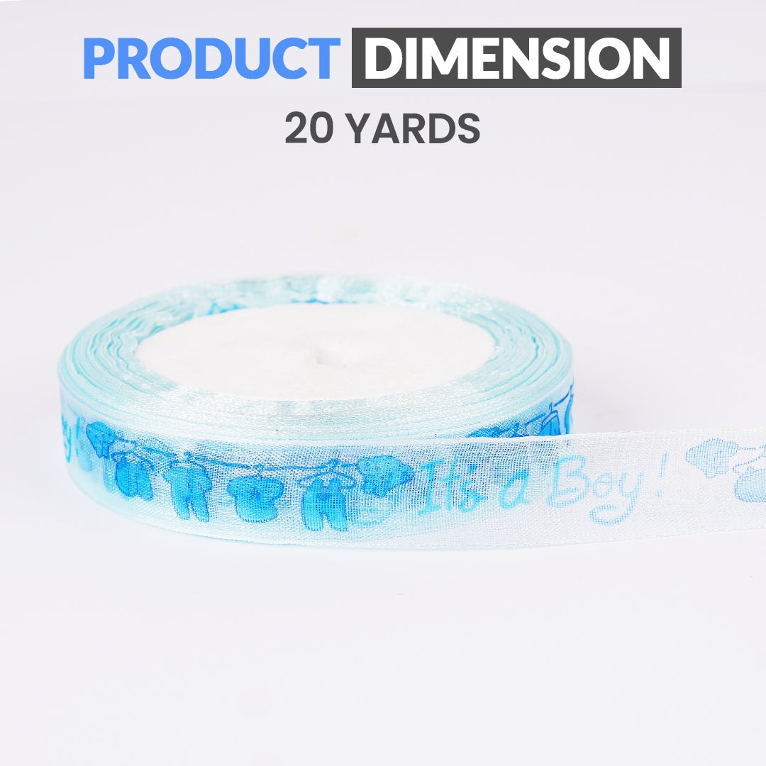 Printed Ribbons Its a Boy 20 Yard - aliakbardecoration